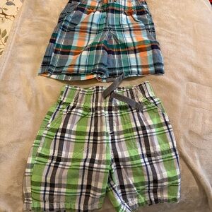 Jumping Beans Plaid Shorts - Blue, Green, and Orange